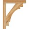Ekena Millwork Merced Block Rough Sawn Bracket w/ Offset Brace, Western Red Cedar, 4"W x 16"D x 20"H BKT0402X16X20MRC05RWR - alternate 3